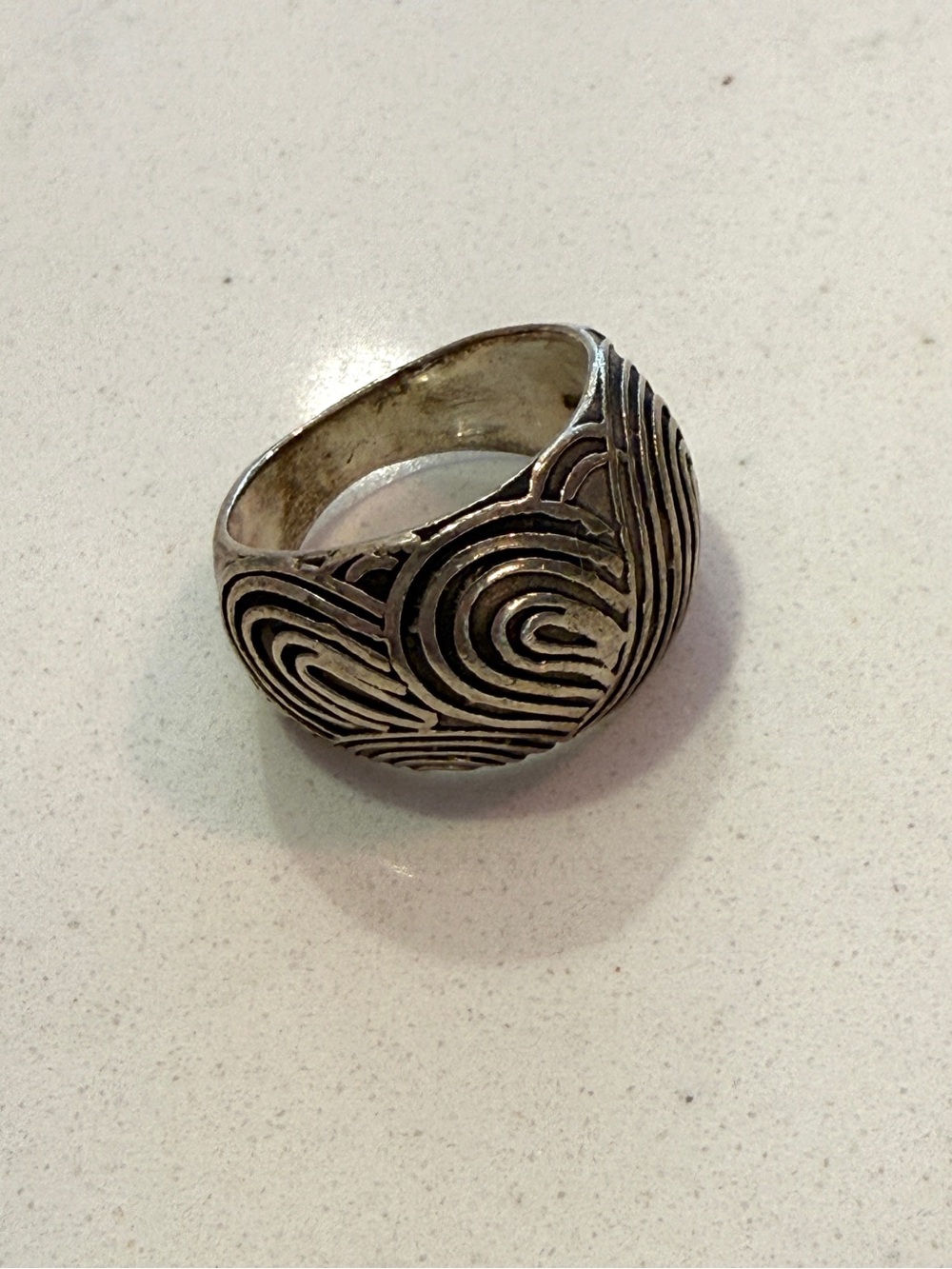 vintage sterling silver swirl ring sz 6